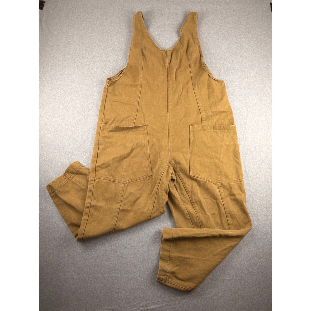 Army Green Canvas Overalls XL Tapered Leg Sleeveless Bib Jumpsuit M7D274